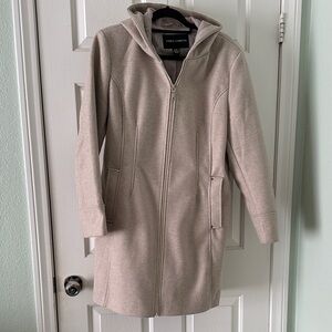 Vince Camuto Women's Beige Hooded Trench Coat